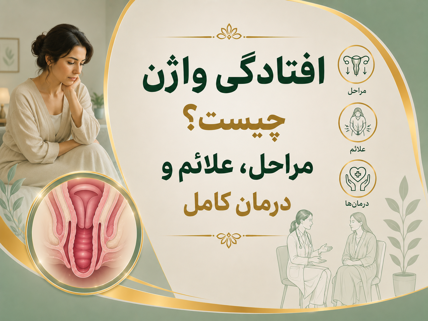 افتادگی واژن چیست؟ مراحل، علائم و درمان کامل