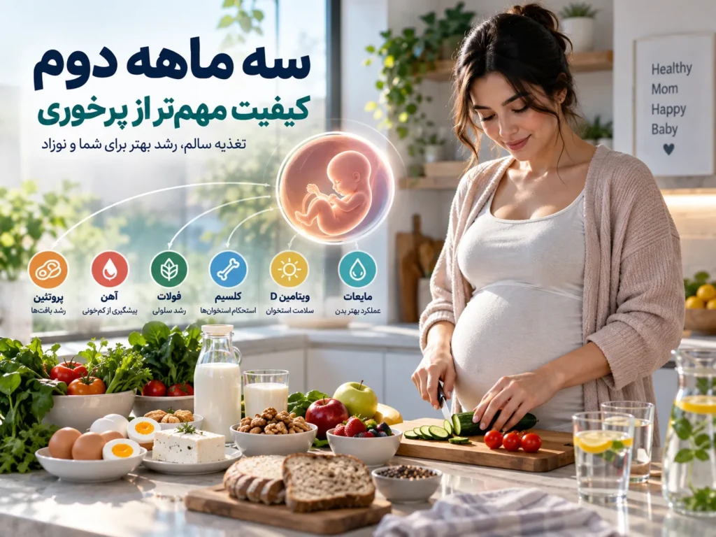 تغذیه سه ماهه دوم بارداری