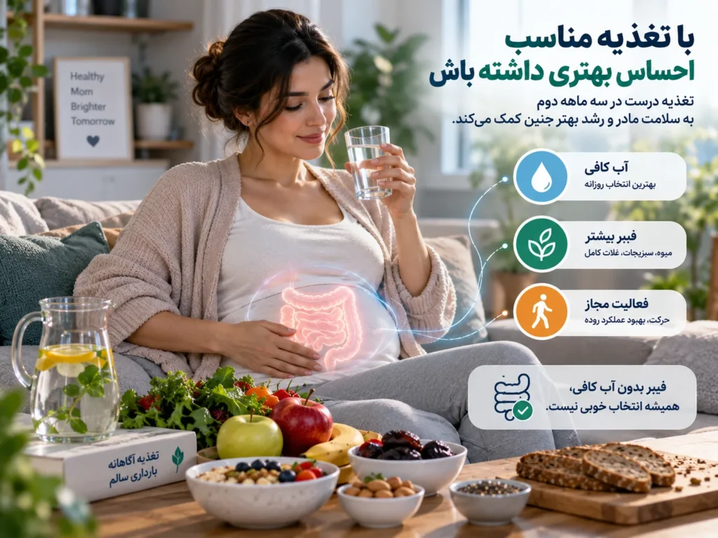تغذیه سه ماهه دوم بارداری