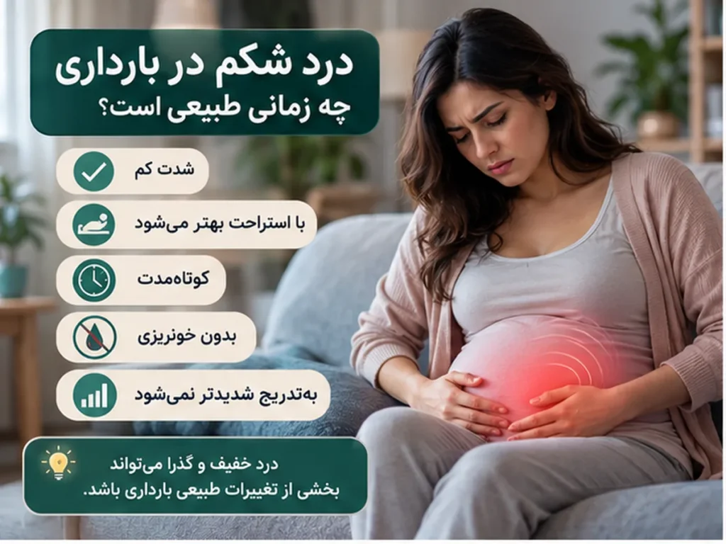 درد شکم در بارداری چه زمانی طبیعی است؟